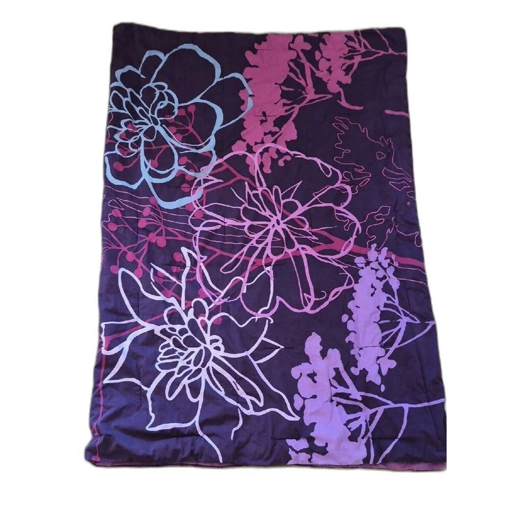 Room Essentials Purple Floral Twin Comforter - Pink & Lavender Botanical Bedding
